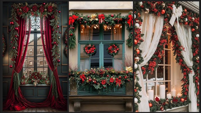  trang trí cửa kính Noel 